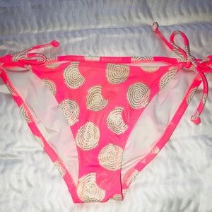 Victoria’s Secret Coral/Gold String Bikini Bottoms